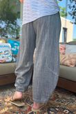 Frame Cotton Vintage Wash Barrel Pant Charcoal